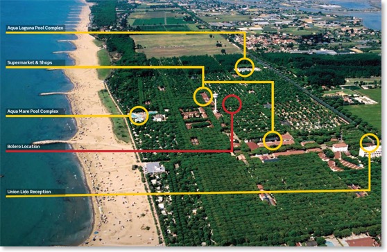 union lido family camping holiday park, map