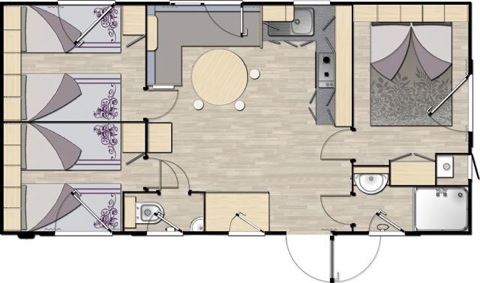 The Torcello Mobile Home Layout, Union Lido, Italy